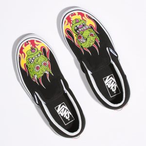 Vans Erkek Çocuk Kaykay Ayakkabısı Demon Trolls Slip-On Siyah/Beyaz | 42133-818